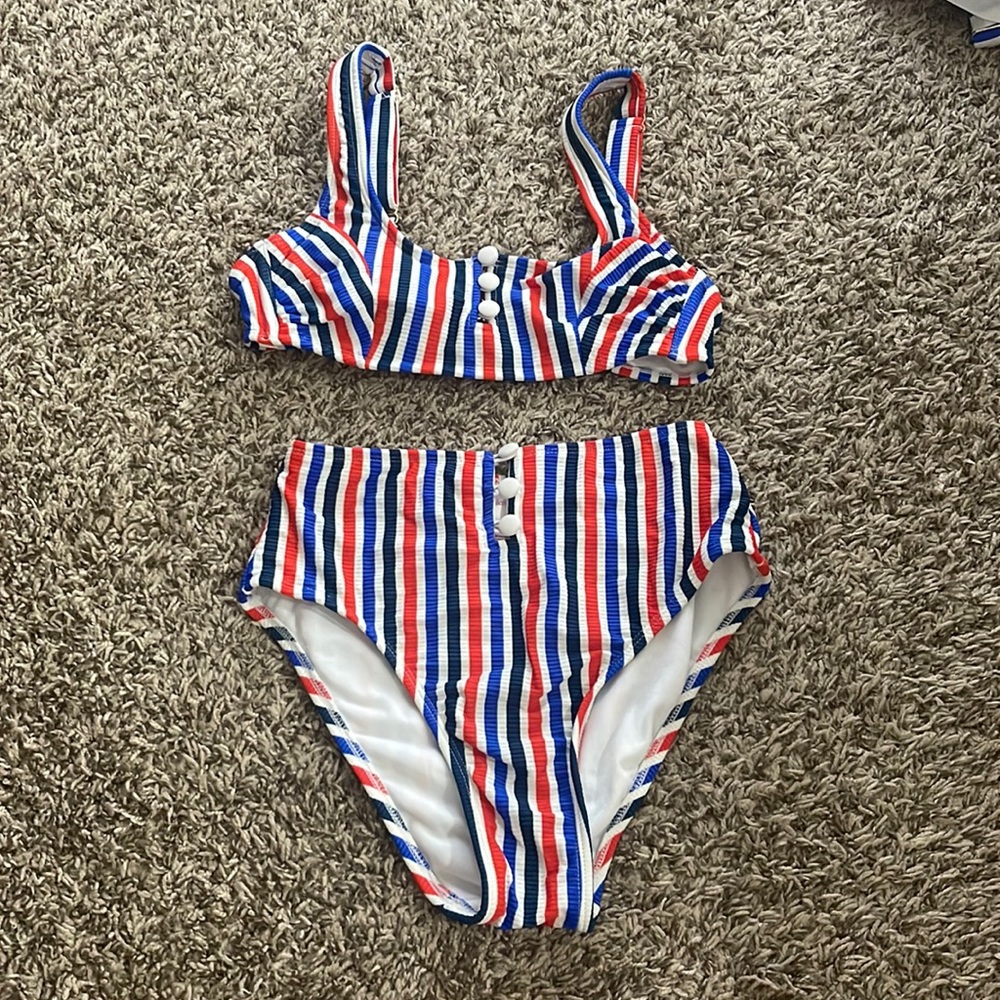 Red, white, and blue bikini